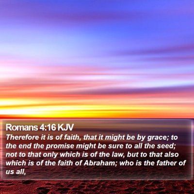 Romans 4:16 KJV Bible Verse Image