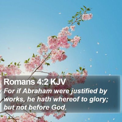Romans 4:2 KJV Bible Verse Image