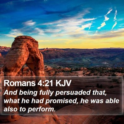 Romans 4:21 KJV Bible Verse Image