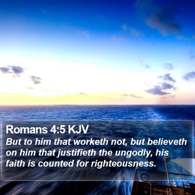 Romans 4:5 KJV Bible Verse Image