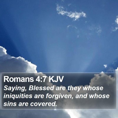 Romans 4:7 KJV Bible Verse Image