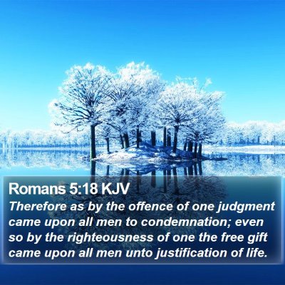 Romans 5:18 KJV Bible Verse Image