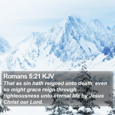 Romans 5:21 KJV Bible Verse Image