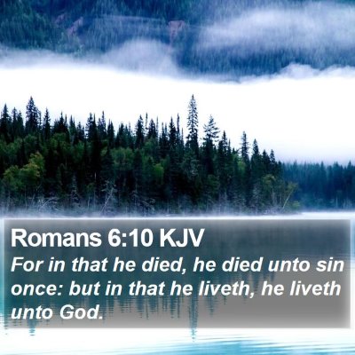 Romans 6:10 KJV Bible Verse Image