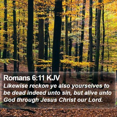 Romans 6:11 KJV Bible Verse Image