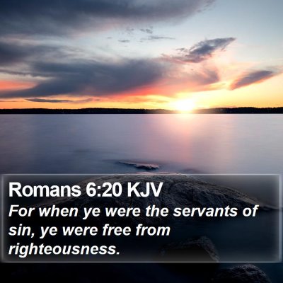 Romans 6:20 KJV Bible Verse Image