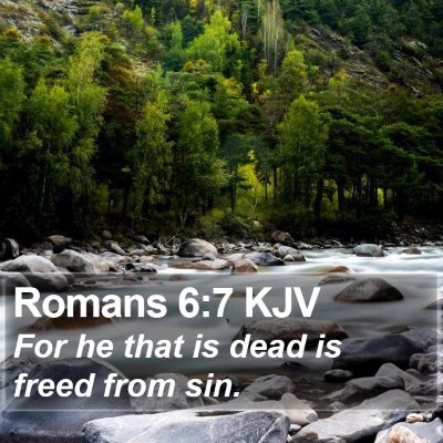 Romans 6:7 KJV Bible Verse Image