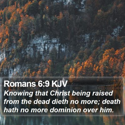 Romans 6:9 KJV Bible Verse Image