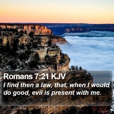 Romans 7:21 KJV Bible Verse Image