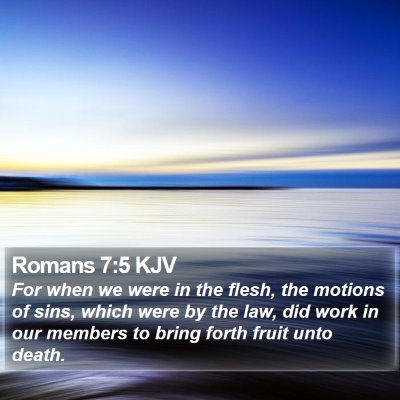 Romans 7:5 KJV Bible Verse Image
