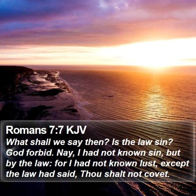 Romans 7:7 KJV Bible Verse Image