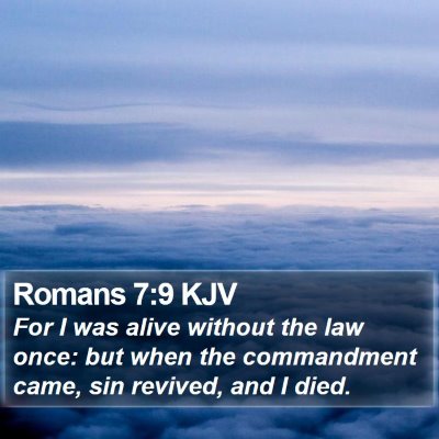 Romans 7:9 KJV Bible Verse Image