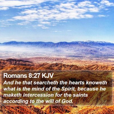Romans 8:27 KJV Bible Verse Image
