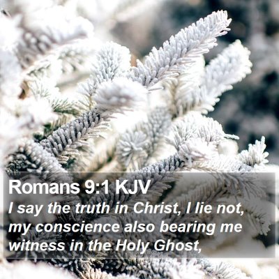 Romans 9:1 KJV Bible Verse Image