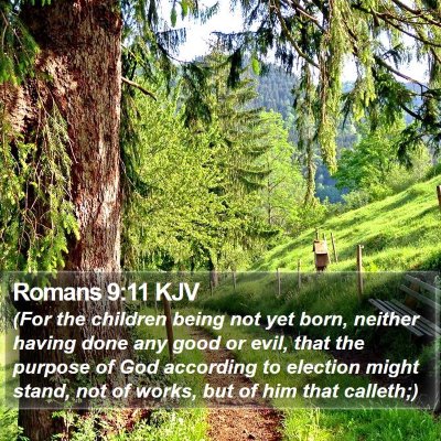 Romans 9:11 KJV Bible Verse Image