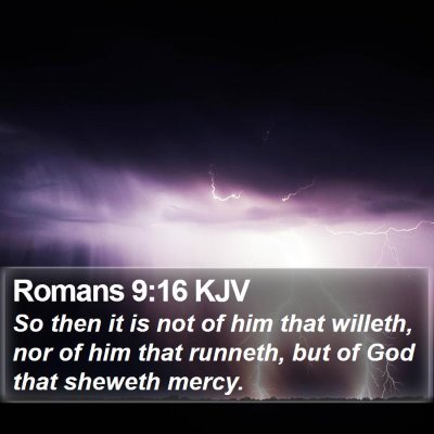 Romans 9:16 KJV Bible Verse Image