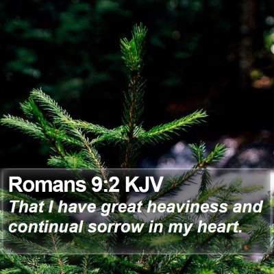 Romans 9:2 KJV Bible Verse Image