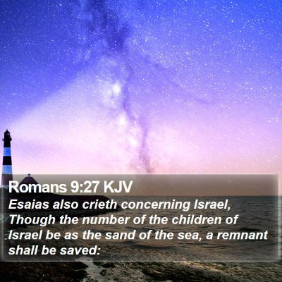 Romans 9:27 KJV Bible Verse Image