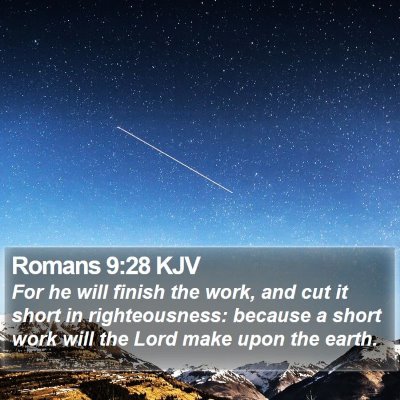 Romans 9:28 KJV Bible Verse Image