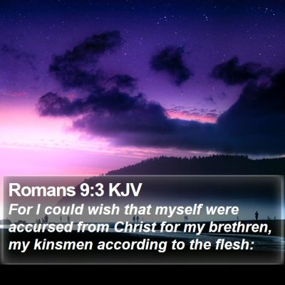 Romans 9:3 KJV Bible Verse Image