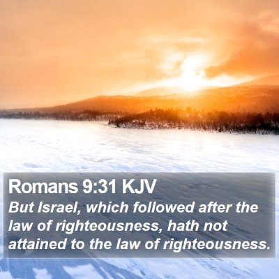 Romans 9:31 KJV Bible Verse Image