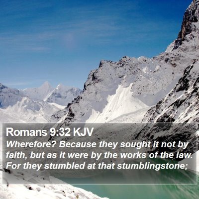 Romans 9:32 KJV Bible Verse Image