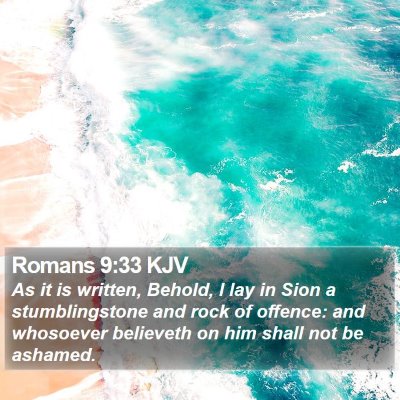 Romans 9:33 KJV Bible Verse Image