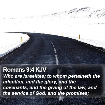 Romans 9:4 KJV Bible Verse Image