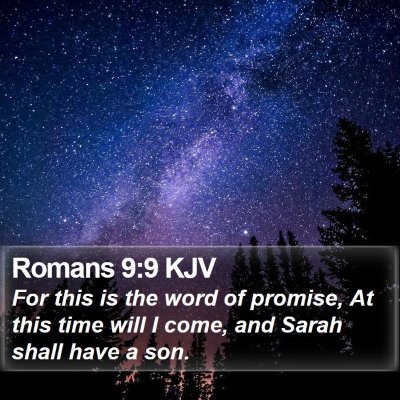 Romans 9:9 KJV Bible Verse Image