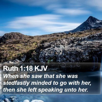 Ruth 1:18 KJV Bible Verse Image
