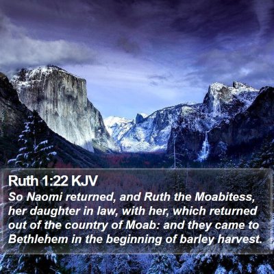 Ruth 1:22 KJV Bible Verse Image