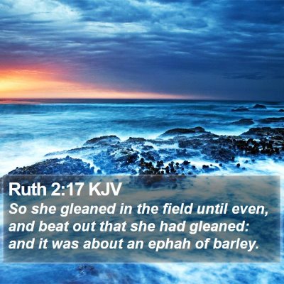 Ruth 2:17 KJV Bible Verse Image