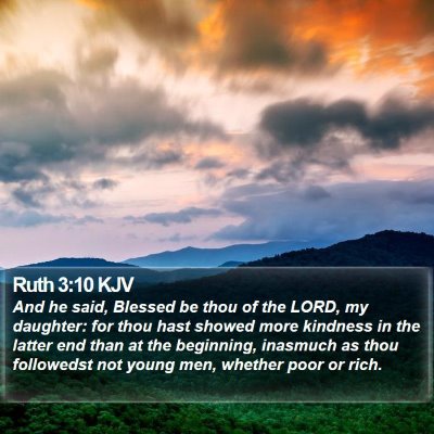 Ruth 3:10 KJV Bible Verse Image