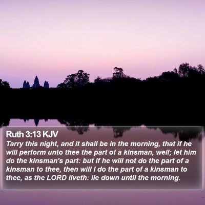 Ruth 3:13 KJV Bible Verse Image