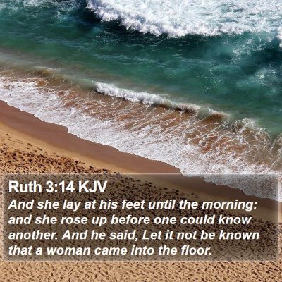 Ruth 3:14 KJV Bible Verse Image