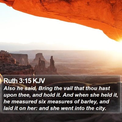 Ruth 3:15 KJV Bible Verse Image