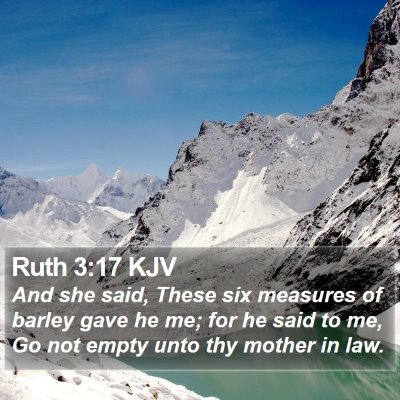 Ruth 3:17 KJV Bible Verse Image