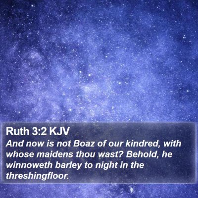 Ruth 3:2 KJV Bible Verse Image