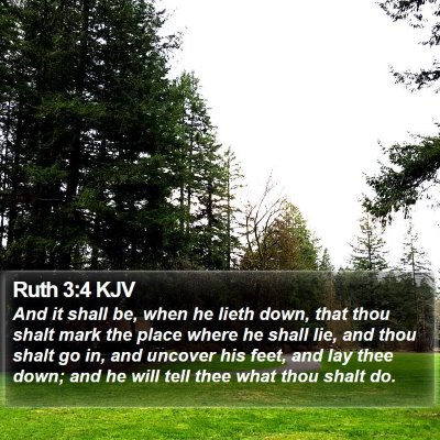Ruth 3:4 KJV Bible Verse Image