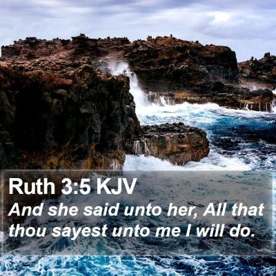 Ruth 3:5 KJV Bible Verse Image