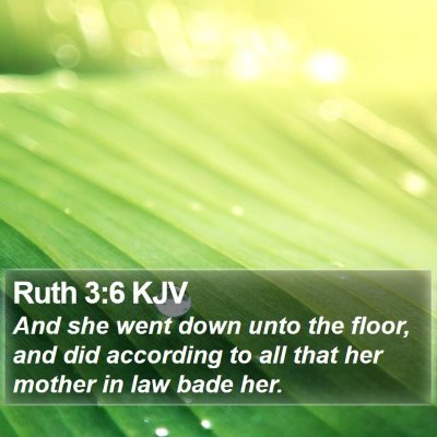 Ruth 3:6 KJV Bible Verse Image