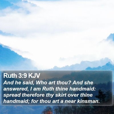 Ruth 3:9 KJV Bible Verse Image