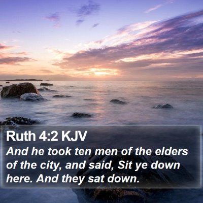 Ruth 4:2 KJV Bible Verse Image