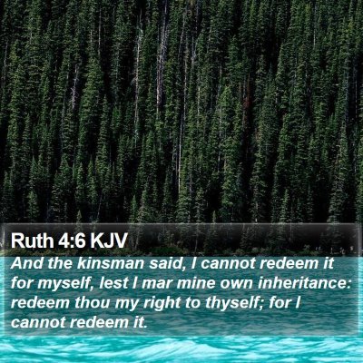 Ruth 4:6 KJV Bible Verse Image