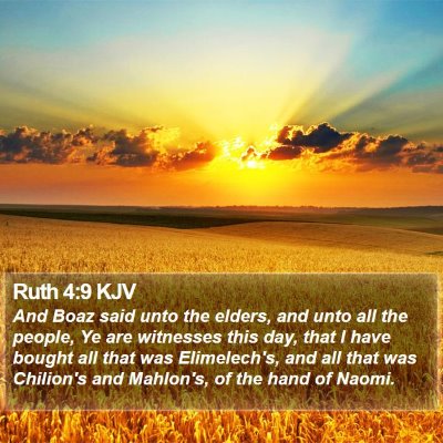 Ruth 4:9 KJV Bible Verse Image