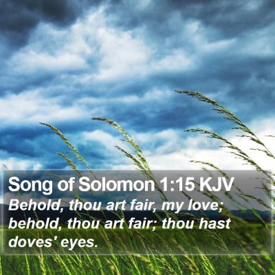 Song of Solomon 1:15 KJV Bible Verse Image