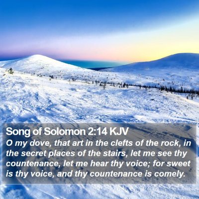 Song of Solomon 2:14 KJV Bible Verse Image