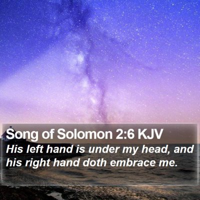 Song of Solomon 2:6 KJV Bible Verse Image