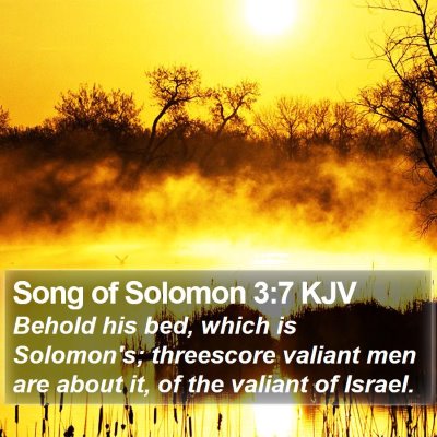 Song of Solomon 3:7 KJV Bible Verse Image
