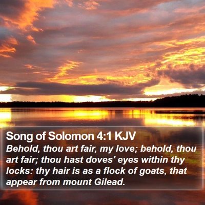 Song of Solomon 4:1 KJV Bible Verse Image